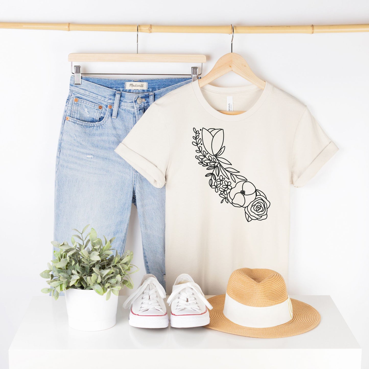 California Floral State Graphic Tee