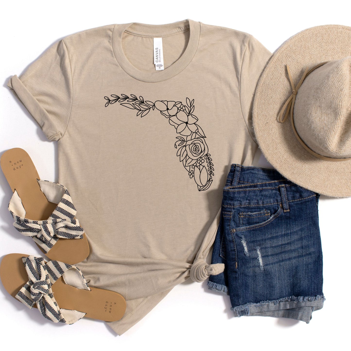 Florida Floral State Graphic Tee