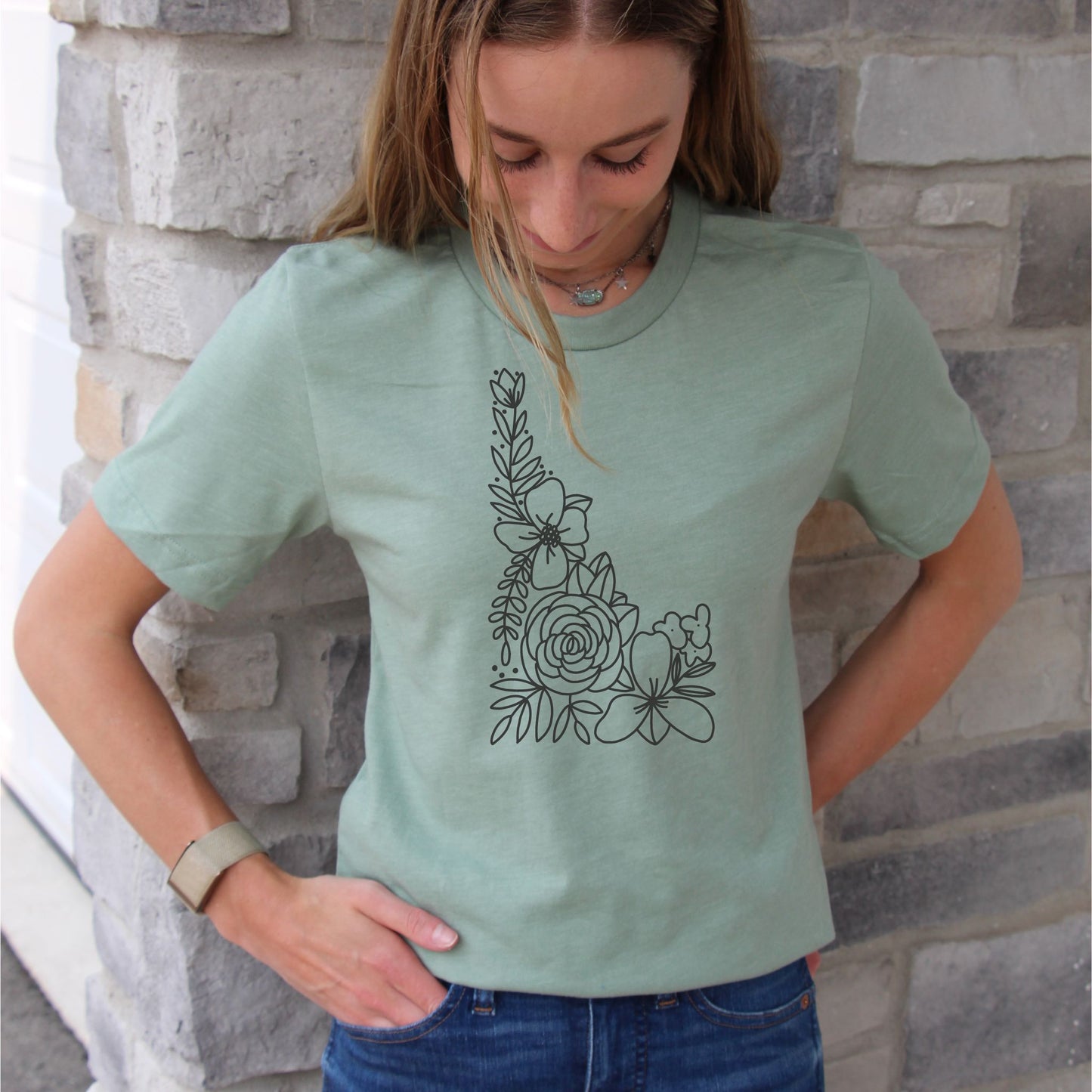 Idaho Floral State Graphic Tee