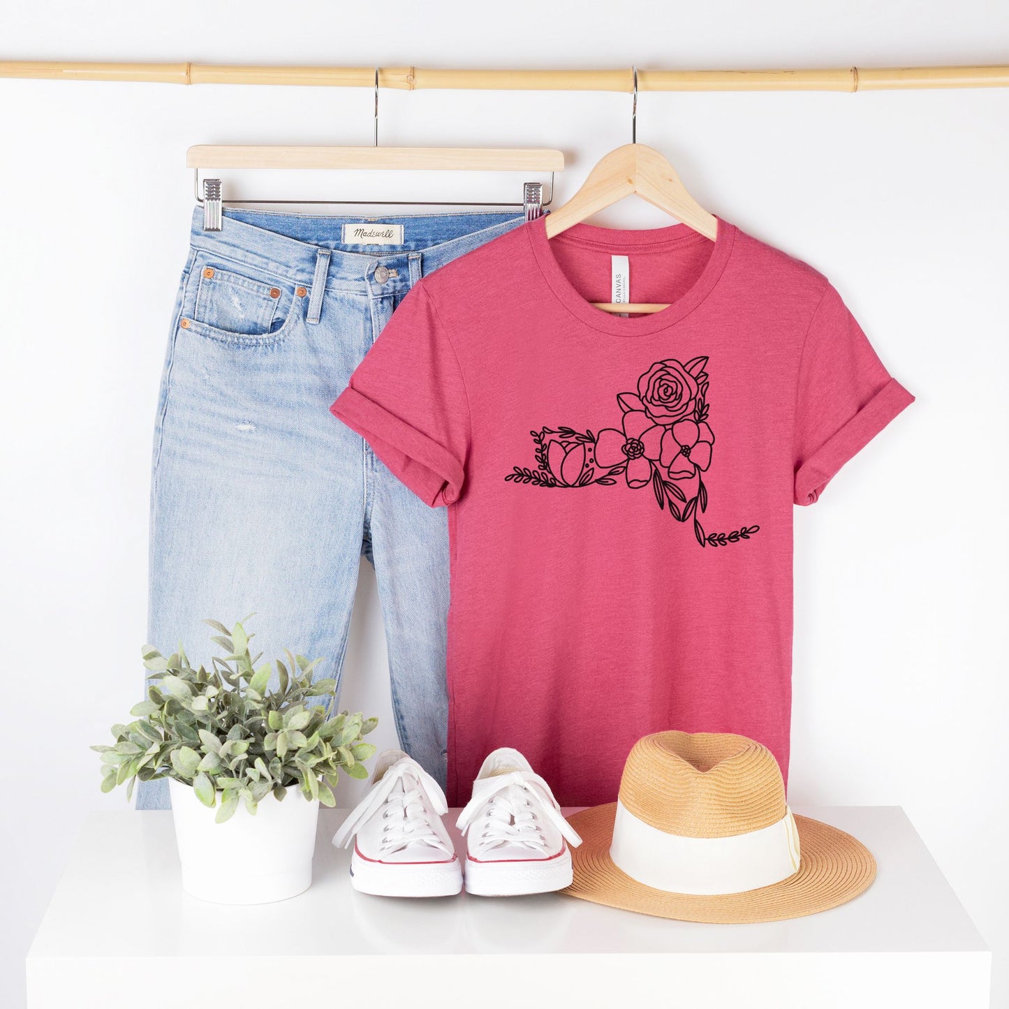 New York Floral State Graphic Tee