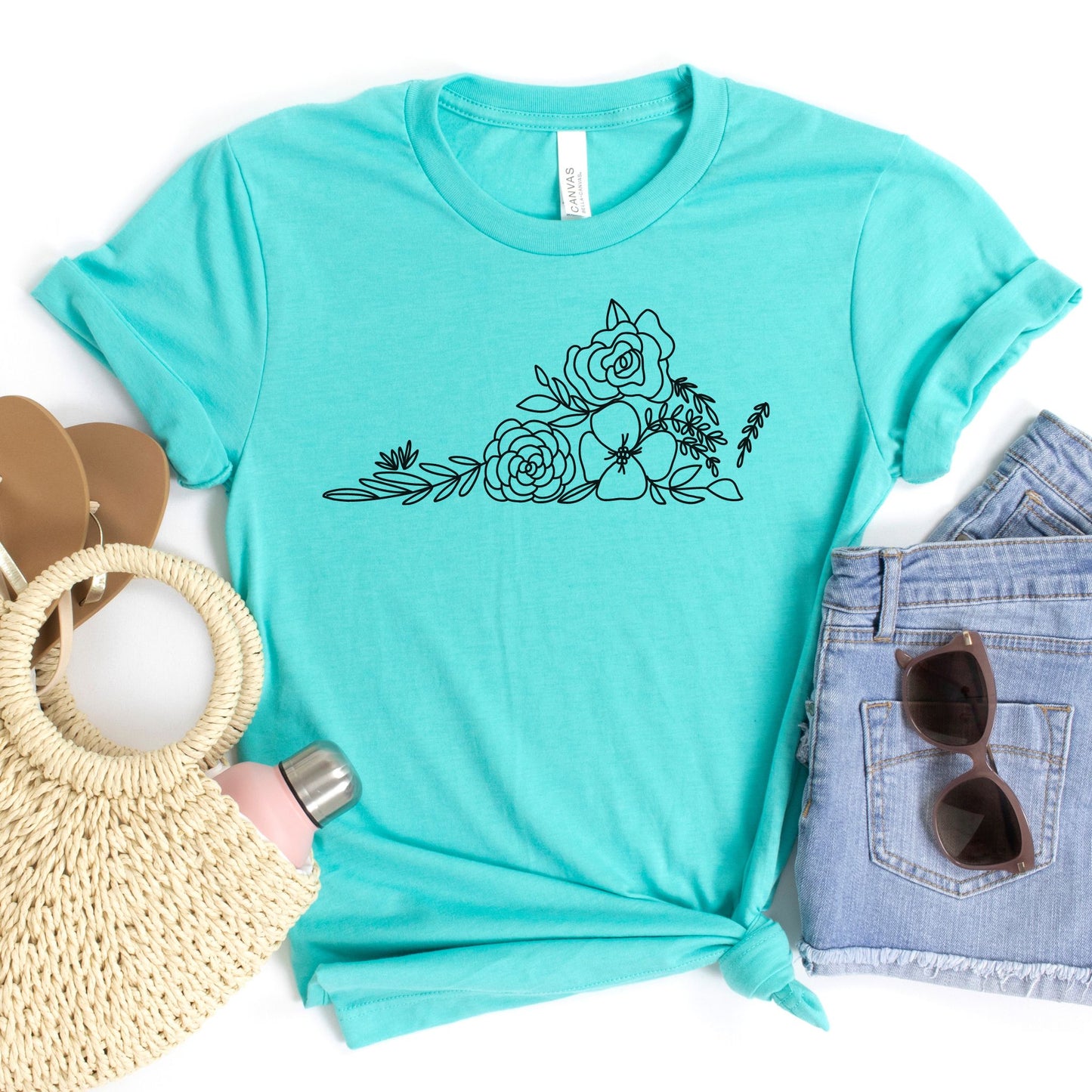 Virginia Floral State Graphic Tee