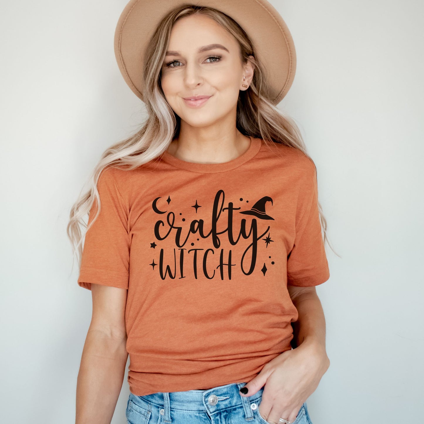 Crafty Witch Graphic Tee in Heather Autumn