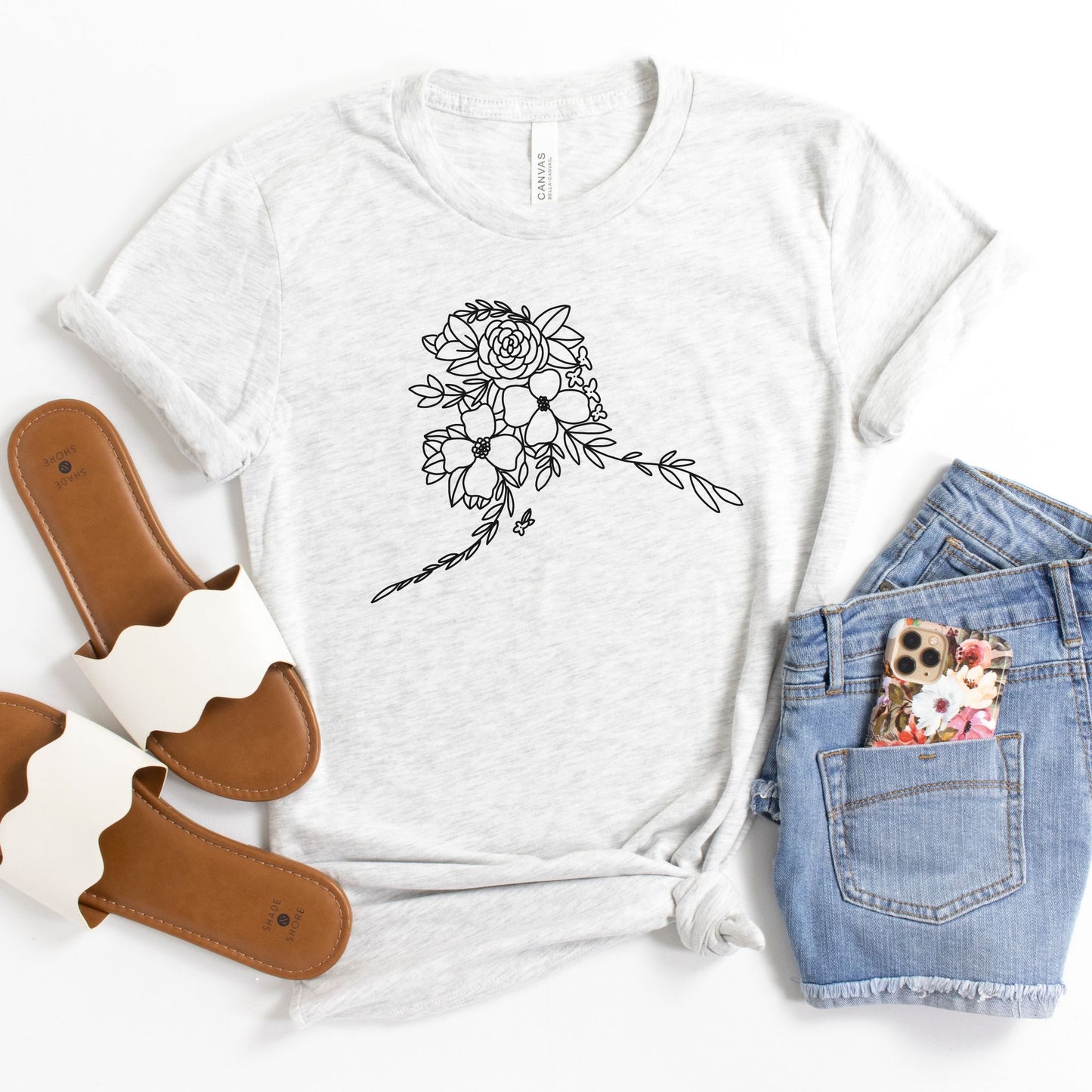 Alaska Floral State Graphic Tee