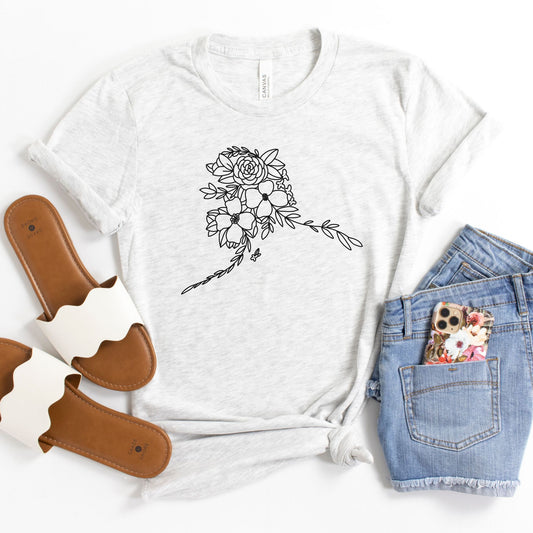 Alaska Floral State Graphic Tee
