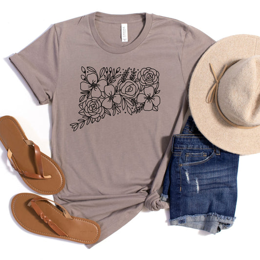 Arkansas Floral State Graphic Tee