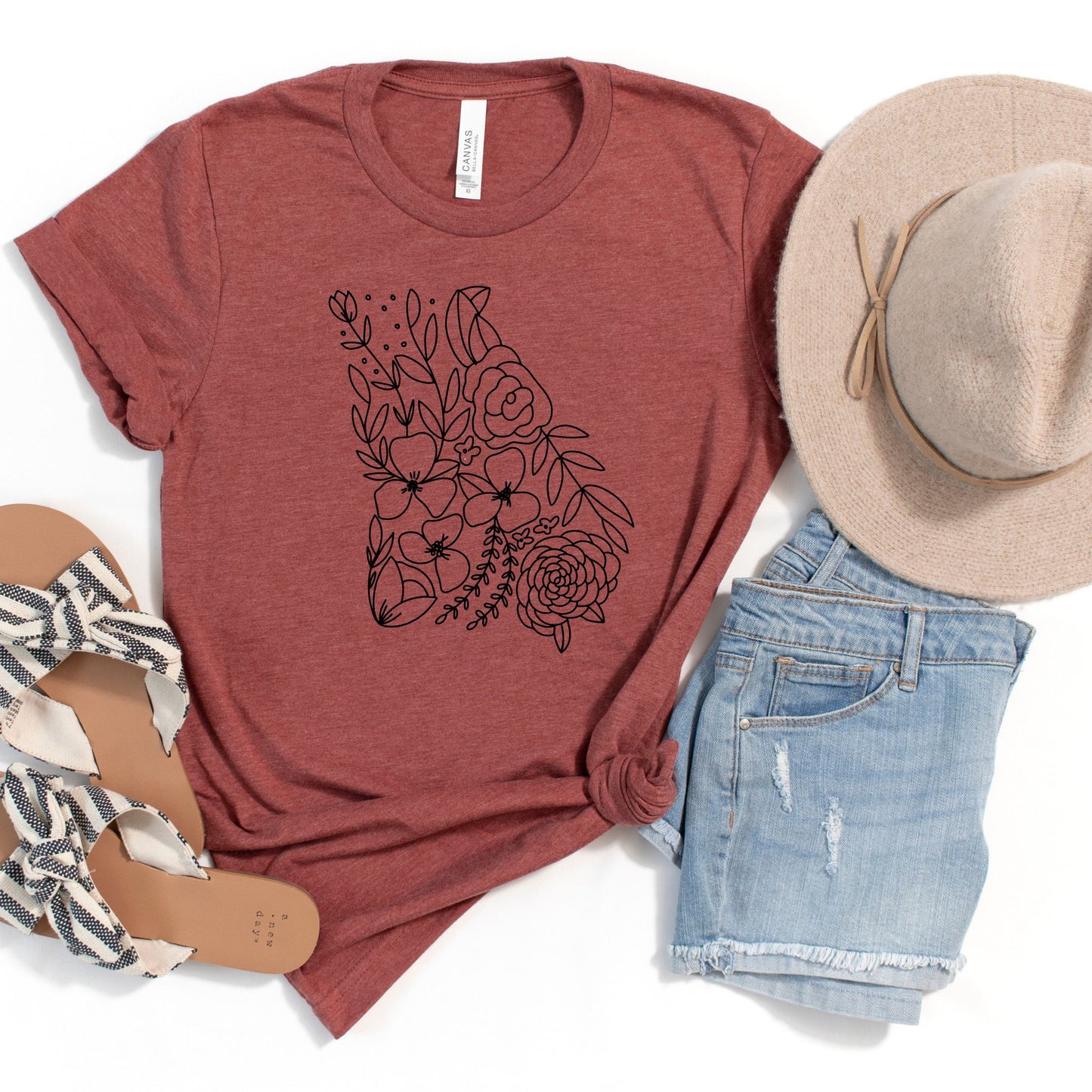 Georgia Floral State Graphic Tee