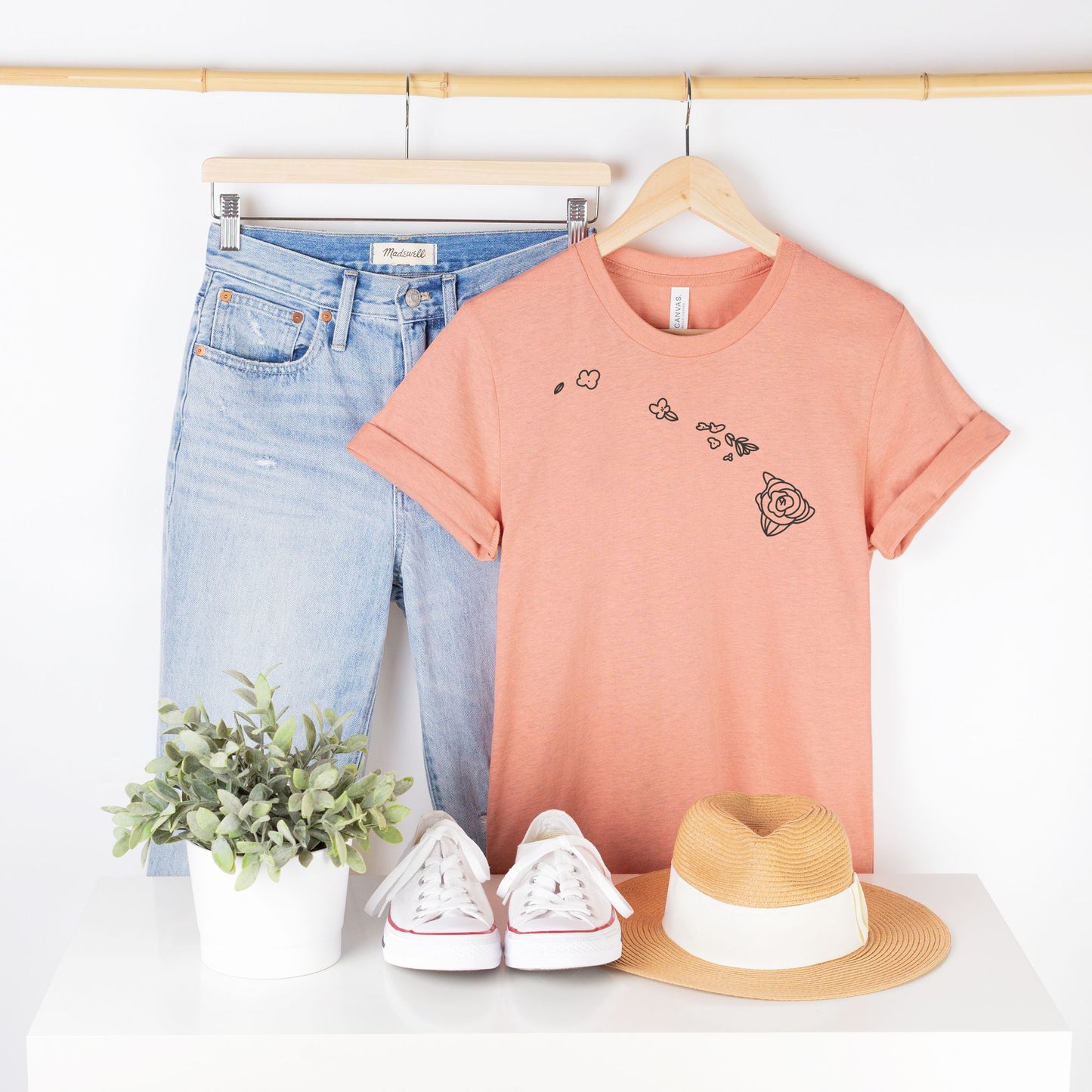 Hawaii Floral State Graphic Tee