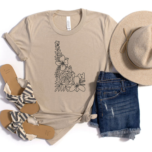 Idaho Floral State Graphic Tee