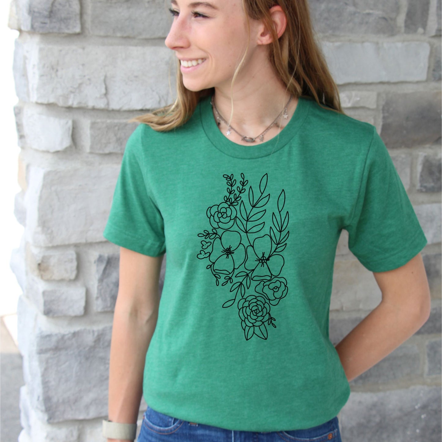 Illinois Floral State Graphic Tee