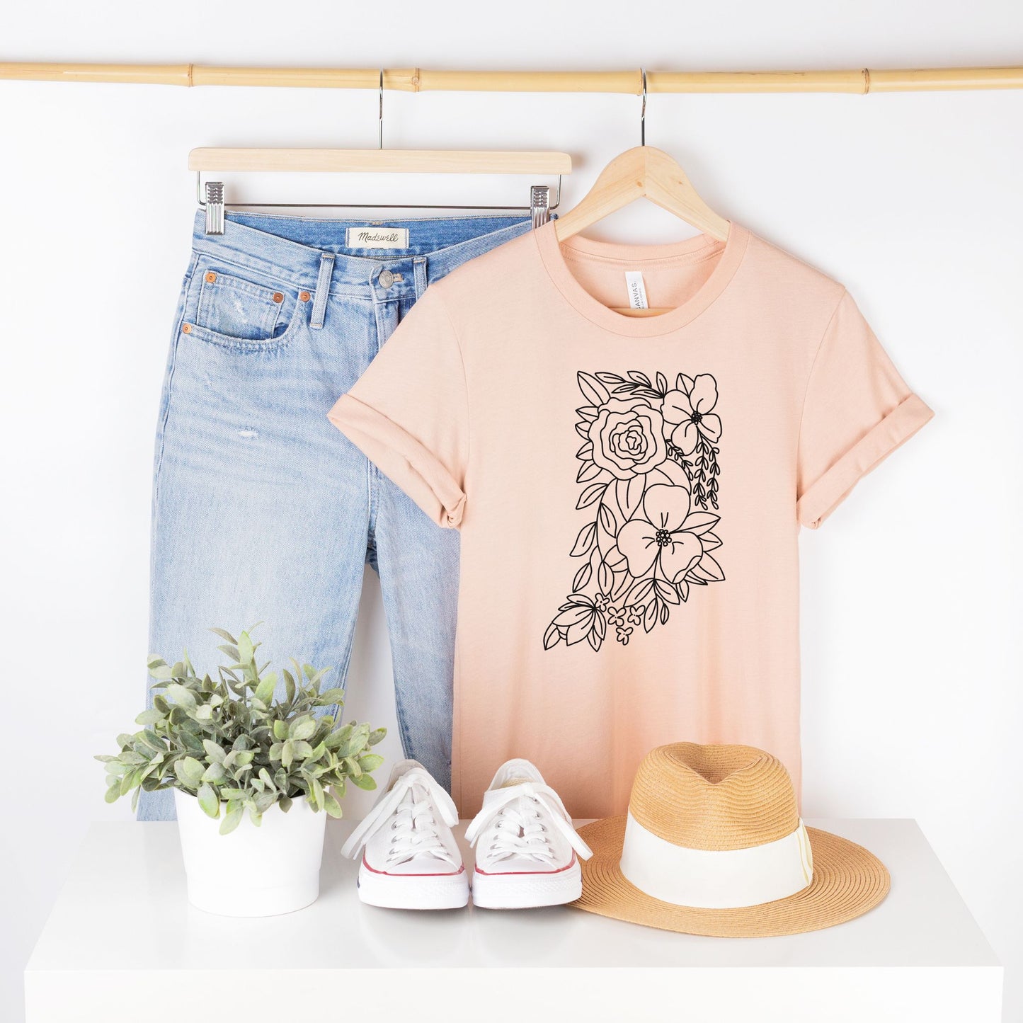 Indiana Floral State Graphic Tee