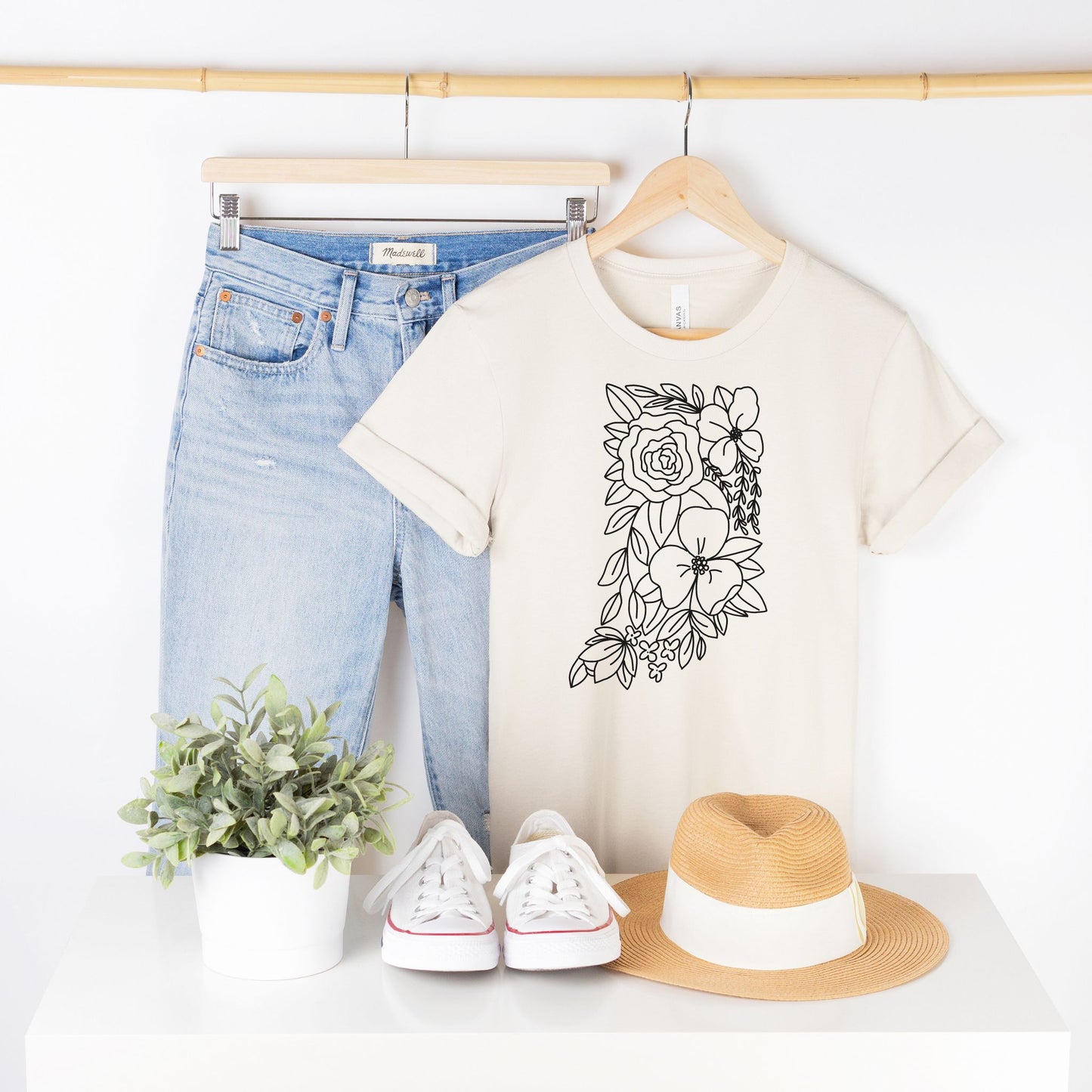 Indiana Floral State Graphic Tee