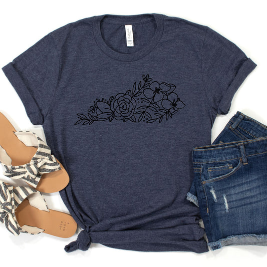 Kentucky Floral State Graphic Tee