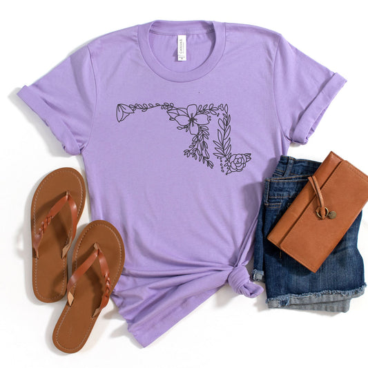 Maryland Floral State Graphic Tee