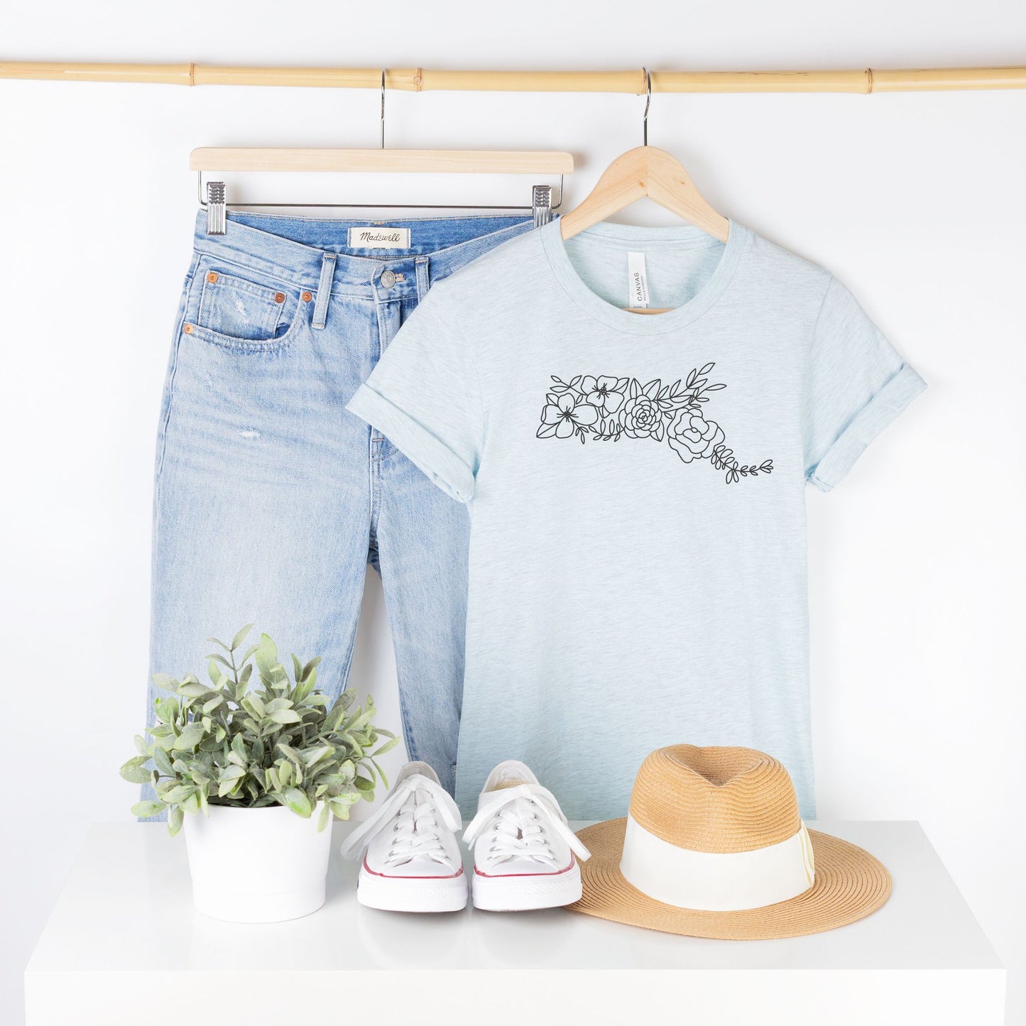 Massachusetts Floral State Graphic Tee