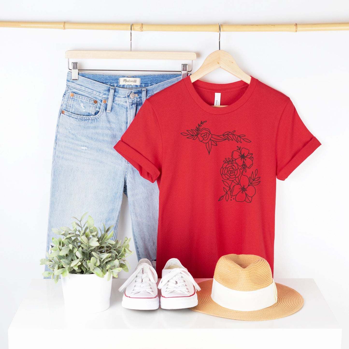 Michigan Floral State Graphic Tee