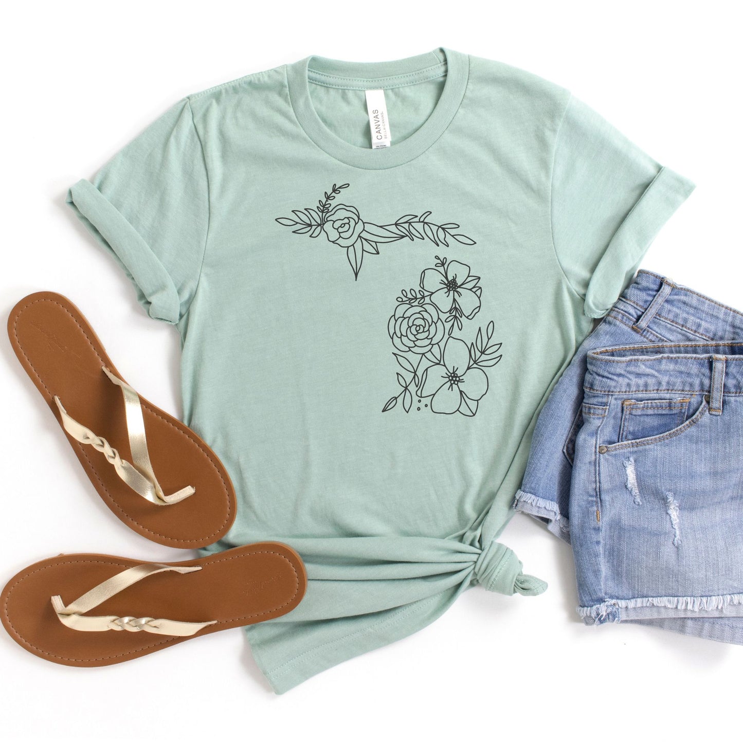Michigan Floral State Graphic Tee