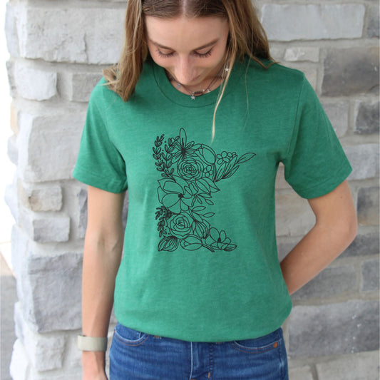 Minnesota Floral State Graphic Tee