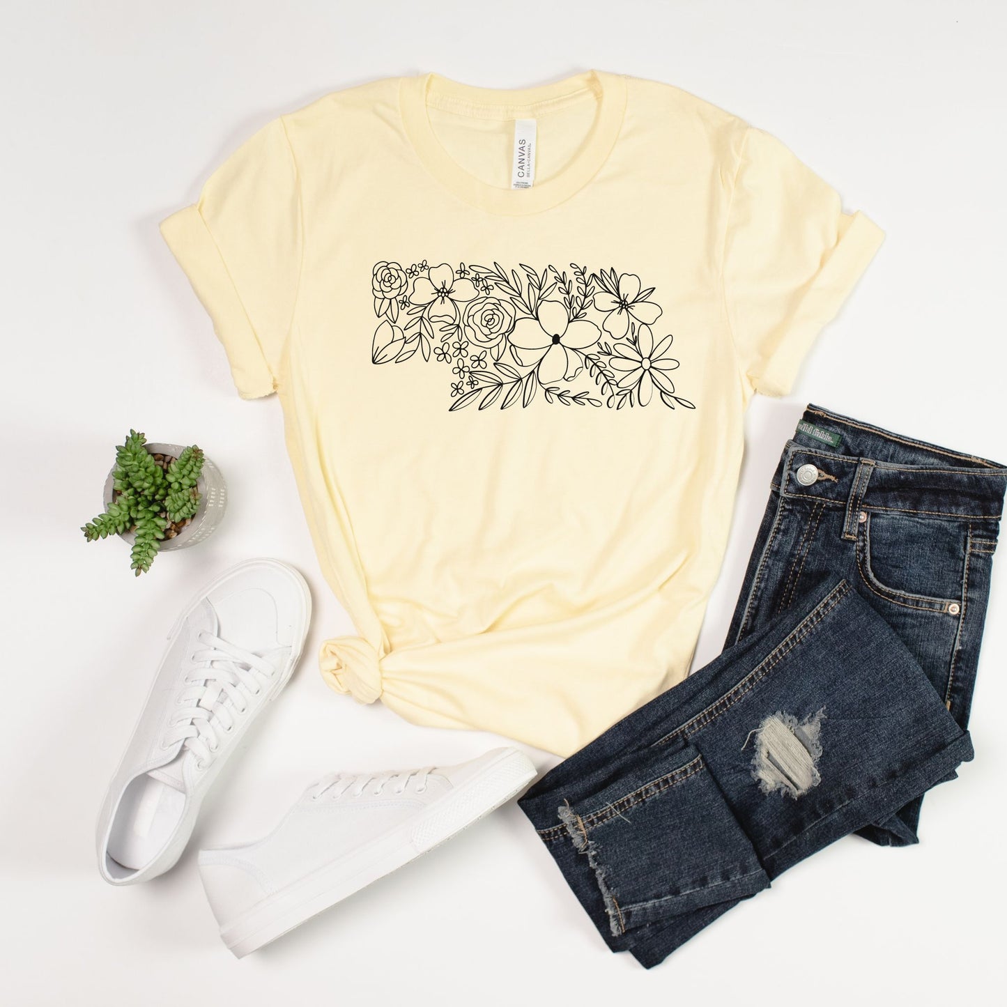 Nebraska Floral State Graphic Tee