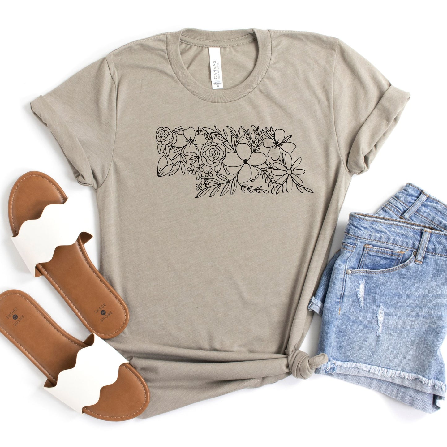 Nebraska Floral State Graphic Tee