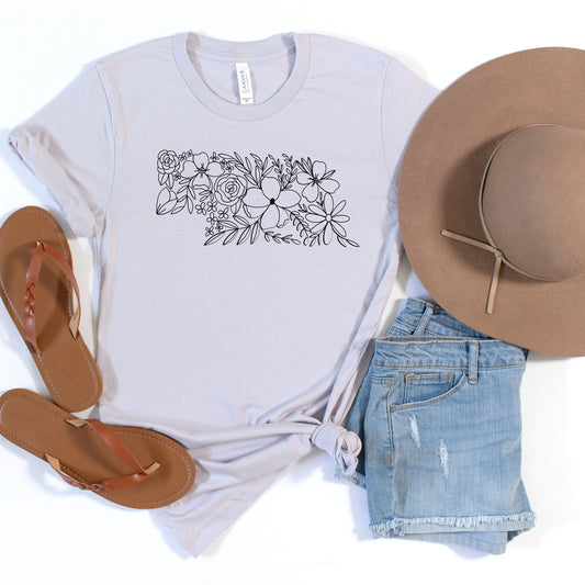 Nebraska Floral State Graphic Tee
