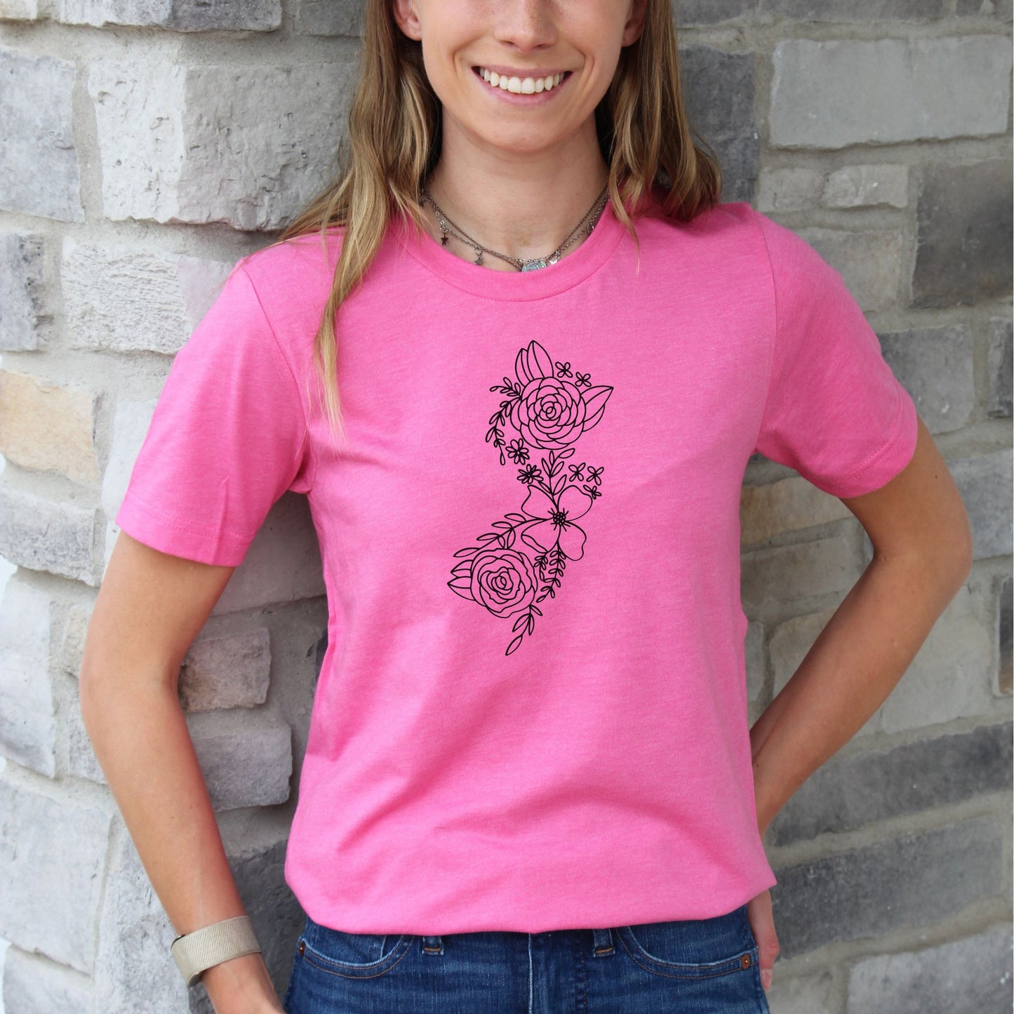 New Jersey Floral State Graphic Tee