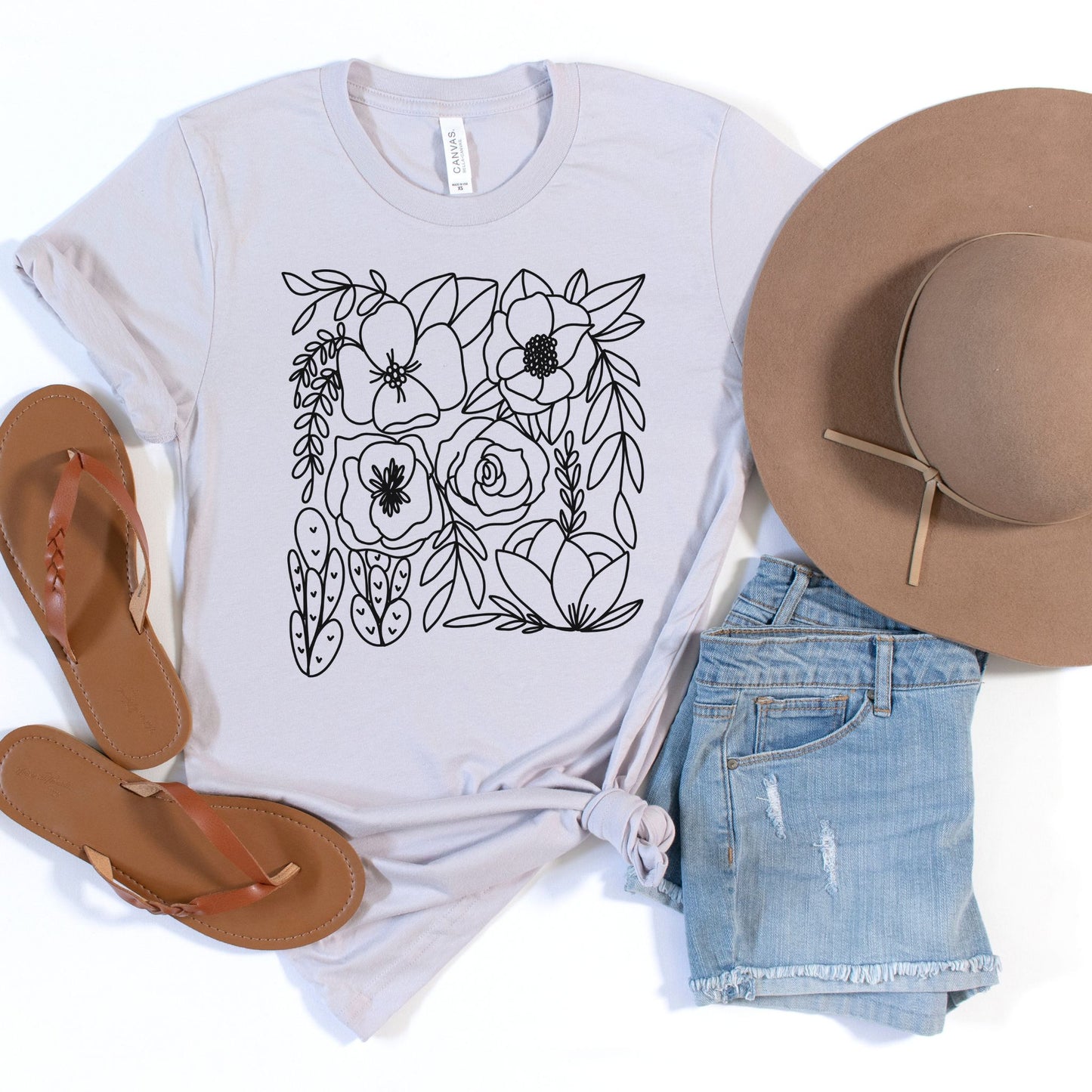 New Mexico Floral State Graphic Tee