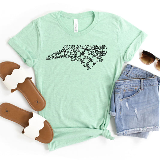 North Carolina Floral State Graphic Tee