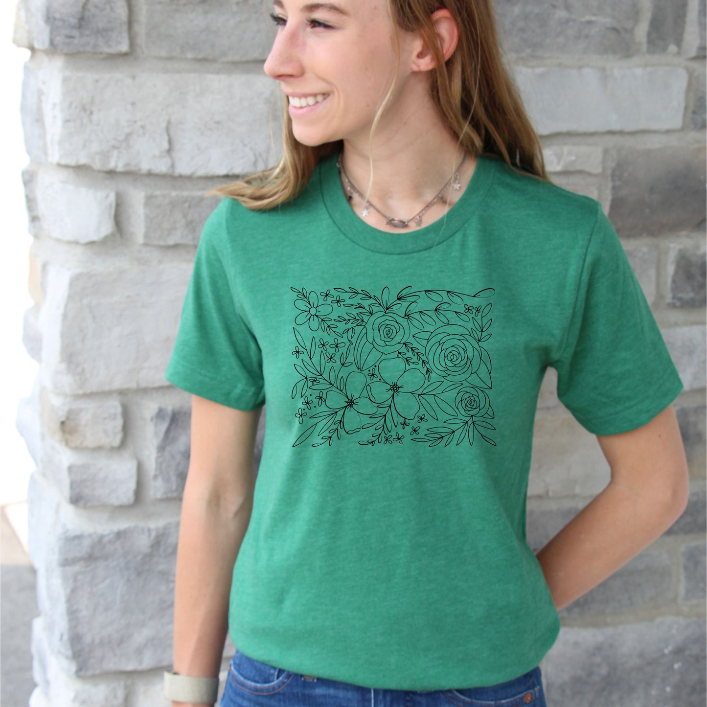 Wyoming Floral State Graphic Tee