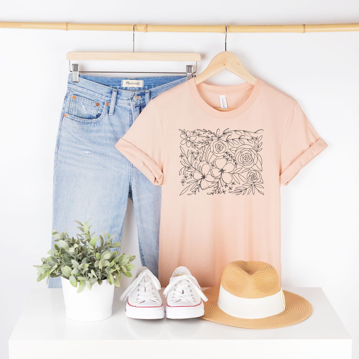 Wyoming Floral State Graphic Tee