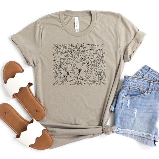 Wyoming Floral State Graphic Tee